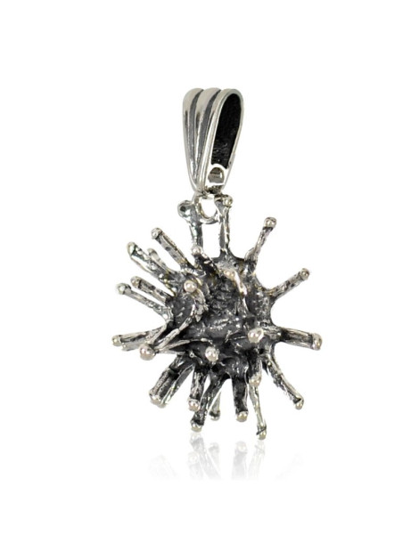 SREBRNY WISIOREK DUŻA KULKA JEŻYK OKSYDOWANY PR. 925