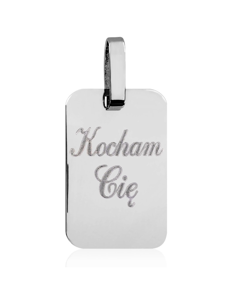 SREBRNY NIEŚMIERTELNIK KOCHAM CIĘ WISIOREK PR. 925 + GRAWER GRATIS!