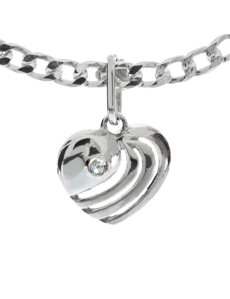 SREBRNY WISIOREK SERDUSZKO Z CYRKONIĄ PR. 925