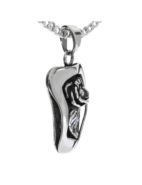 SREBRNY WISIOREK Z RÓŻĄ PR. 925