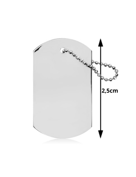 SREBRNY NIEŚMIERTELNIK WOJSKOWY PR. 925 + GRAWER GRATIS!