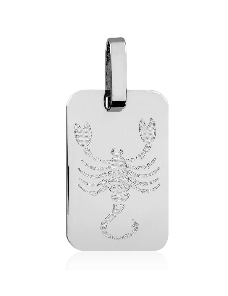 SREBRNY NIEŚMIERTELNIK SKORPION ZNAK ZODIAKU PR. 925 + GRAWER