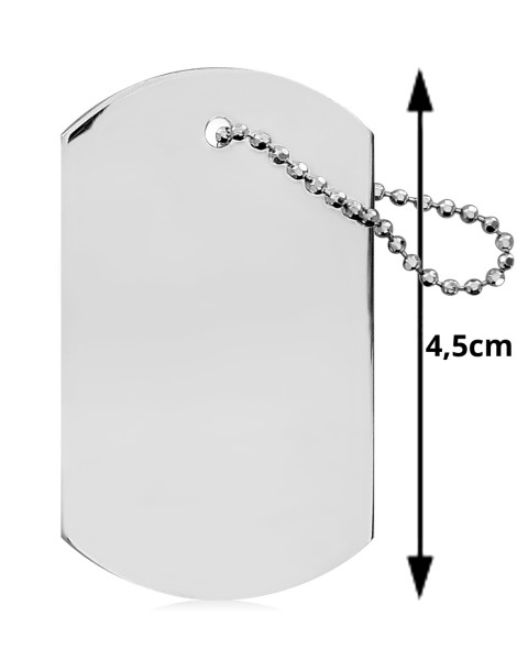 SREBRNY NIEŚMIERTELNIK WOJSKOWY PR. 925 + GRAWER GRATIS!