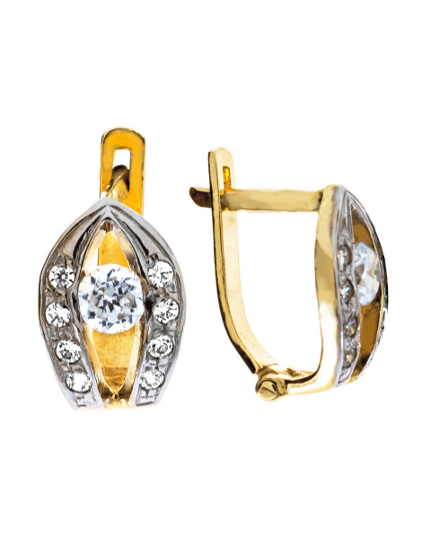 Kolczyki ze złota próby 585 na zapięcia angielskie