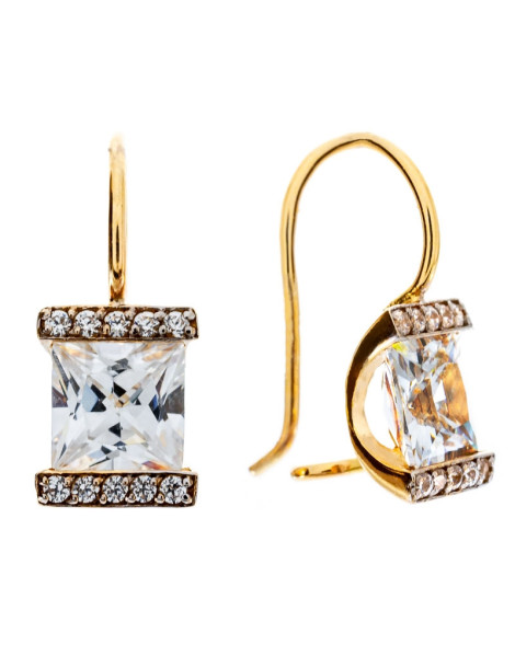 ZŁOTE KOLCZYKI KWADRATOWE PR. 585