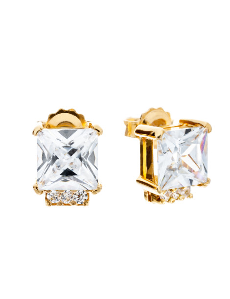 ZŁOTE KOLCZYKI KWADRATOWE PR. 585