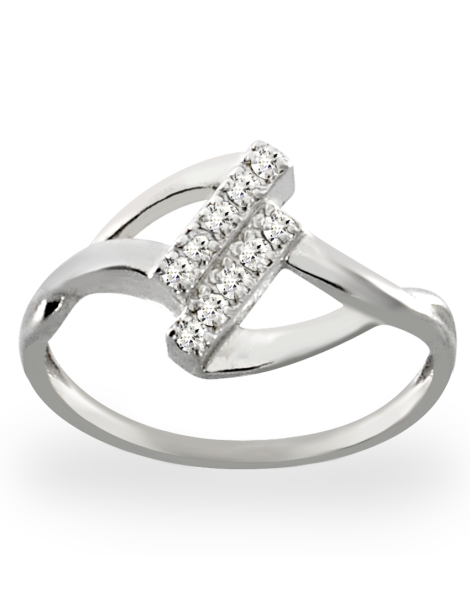 SREBRNY PIERŚCIONEK Z CYRKONIAMI PR. 925