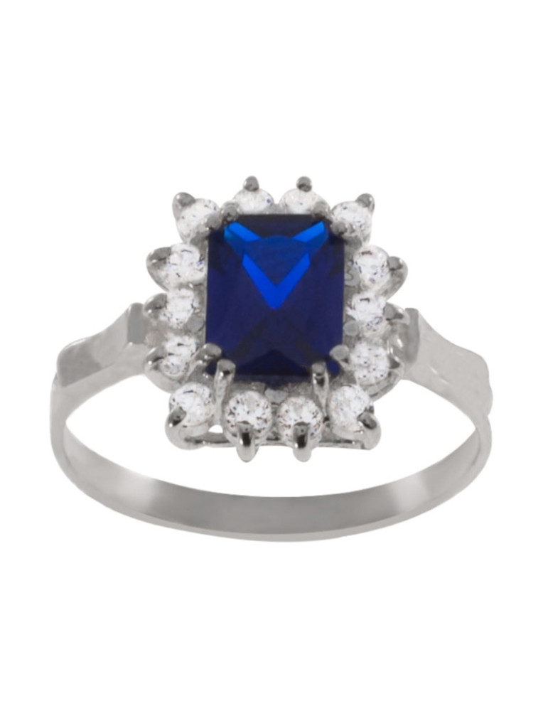 SREBRNY PIERŚCIONEK Z SZAFIREM PR. 925