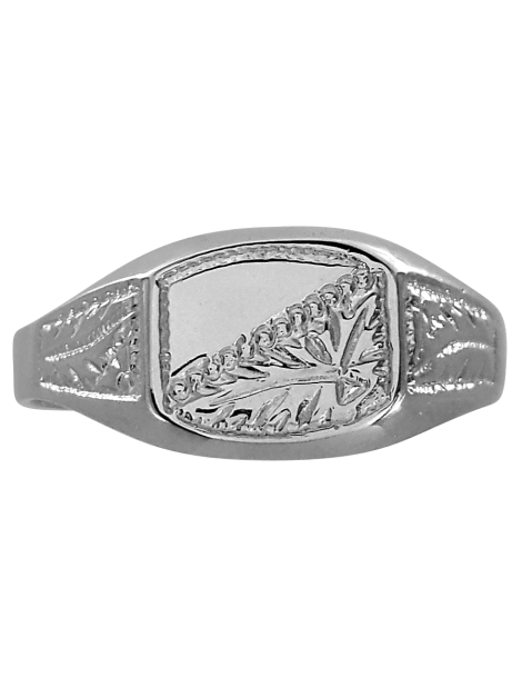 Srebrny sygnet z ornamentami