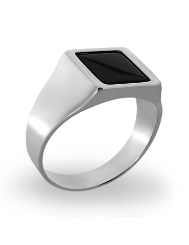 SREBRNY SYGNET Z ONYKSEM PR. 925 + GRAWER