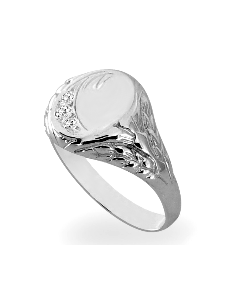 SREBRNY SYGNET Z CYRKONIAMI PR. 925 + GRAWER