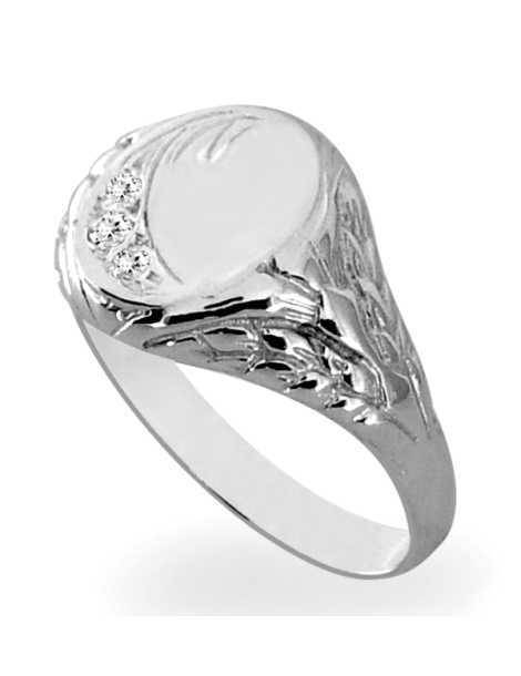 SREBRNY SYGNET Z CYRKONIAMI PR. 925 + GRAWER