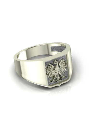 SREBRNY SYGNET Z ORŁEM PR. 925 + GRAWER