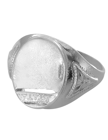 SREBRNY SYGNET Z ORNAMENTAMI PR. 925 + GRAWER