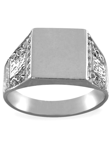 SREBRNY SYGNET Z ORNAMENTAMI PR. 925 + GRAWER