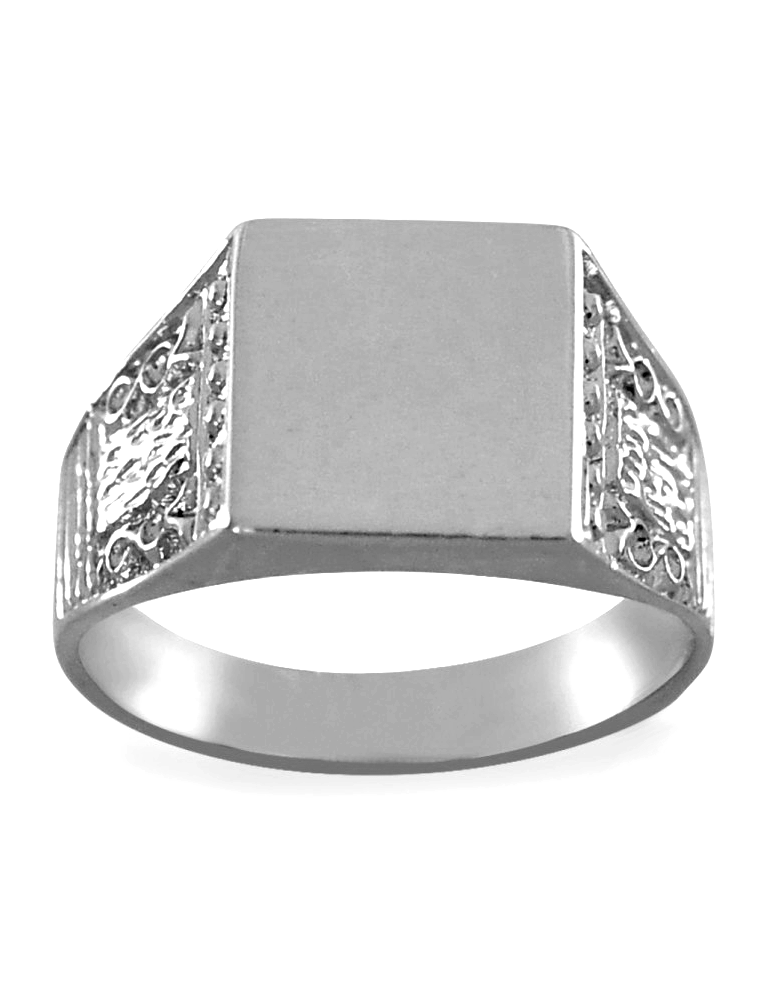 SREBRNY SYGNET Z ORNAMENTAMI PR. 925 + GRAWER