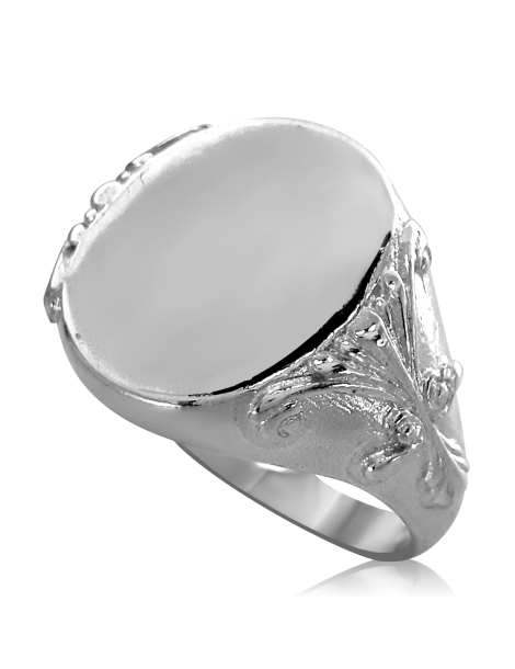 SREBRNY SYGNET Z ORNAMENTAMI PR. 925 + GRAWER