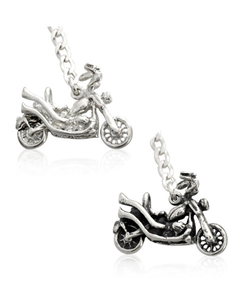 SREBRNY BRELOK DO KLUCZY MOTOR PR. 925