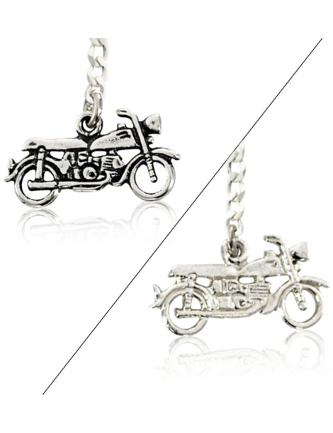 SREBRNY BRELOK DO KLUCZY MOTOR PR. 925