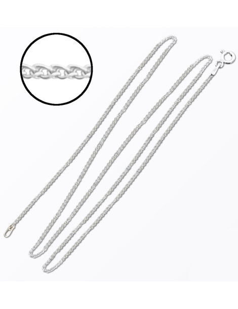 SREBRNY ŁAŃCUSZEK KŁOS SPIGA 50CM PR. 925