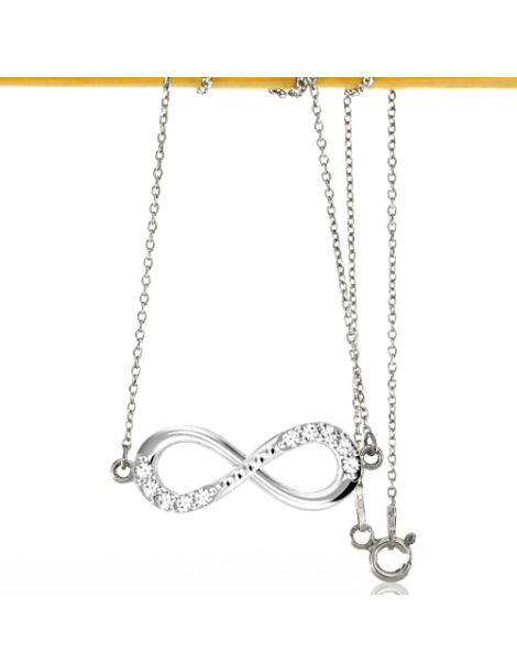SREBRNY NASZYJNIK GWIAZD NIESKOŃCZONOŚĆ INFINITY CELEBRYTKA PR. 925