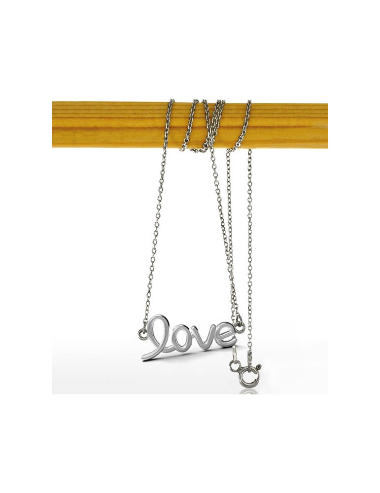 SREBRNY NASZYJNIK GWIAZD LOVE NAPIS CELEBRYTKA PR. 925