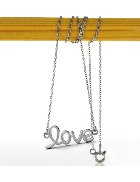 SREBRNY NASZYJNIK GWIAZD LOVE NAPIS CELEBRYTKA PR. 925