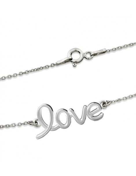 SREBRNY NASZYJNIK GWIAZD LOVE NAPIS CELEBRYTKA PR. 925