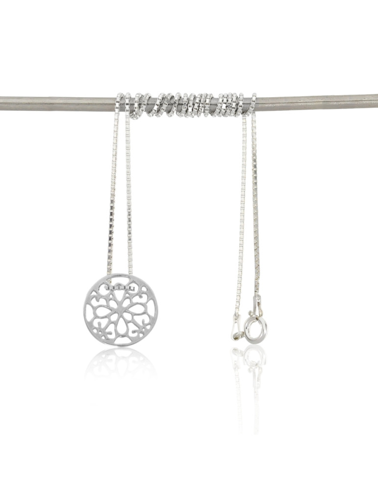 SREBRNY NASZYJNIK GWIAZD KÓŁKO AŻUROWE CELEBRYTKA PR. 925