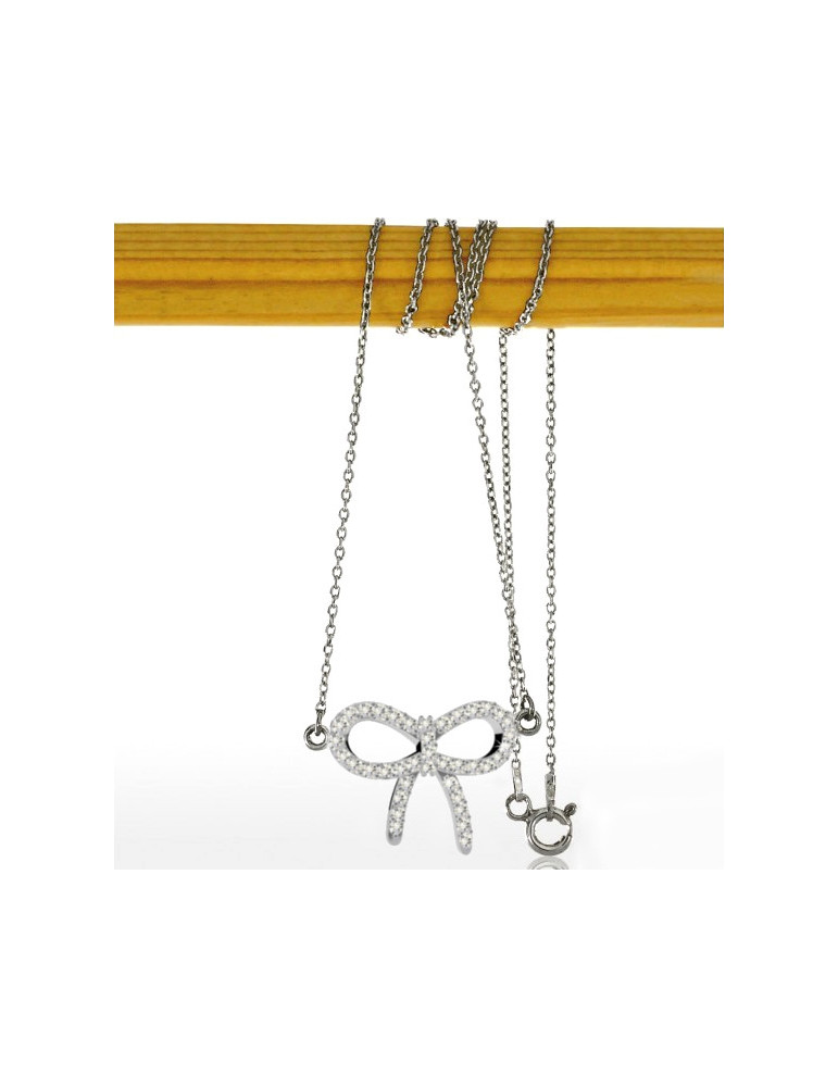 SREBRNY NASZYJNIK GWIAZD KOKARDKA Z CYRKONIAMI CELEBRYTKA PR. 925