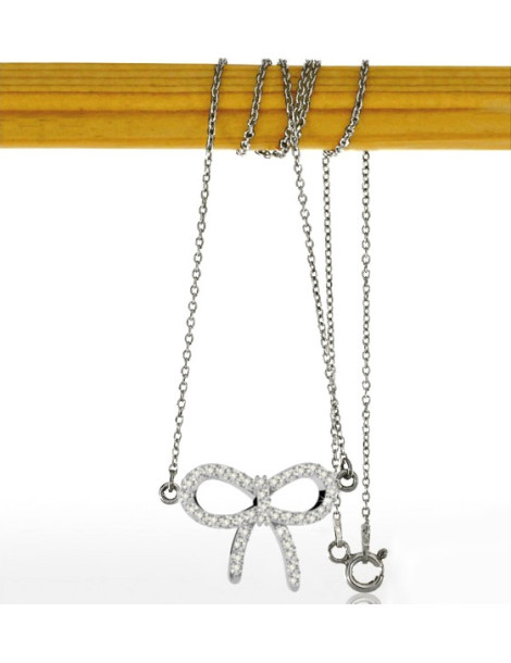 SREBRNY NASZYJNIK GWIAZD KOKARDKA Z CYRKONIAMI CELEBRYTKA PR. 925