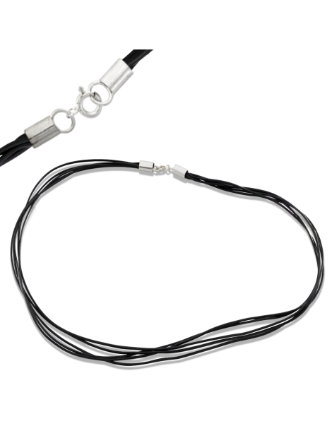 RZEMIEŃ ZE SKÓRY NATURALNEJ 45CM 5 LINEK