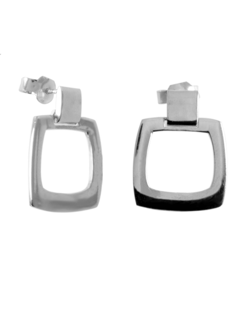 SREBRNY KOMPLET GŁADKI PROSTOKĄT PR. 925