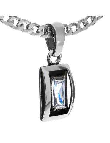 SREBRNY KOMPLET PROSTOKĄTNY OKSYDOWANY PR. 925