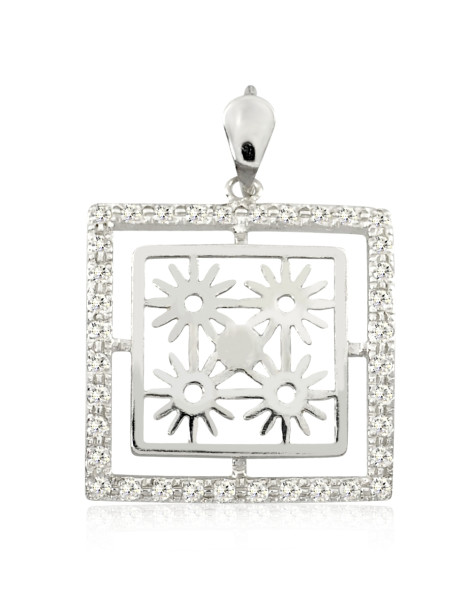 SREBRNY KOMPLET W SŁONECZNIKI PR. 925