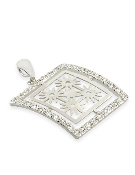 SREBRNY KOMPLET W SŁONECZNIKI PR. 925