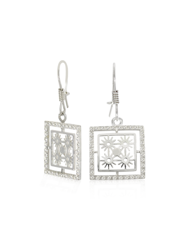 SREBRNY KOMPLET W SŁONECZNIKI PR. 925