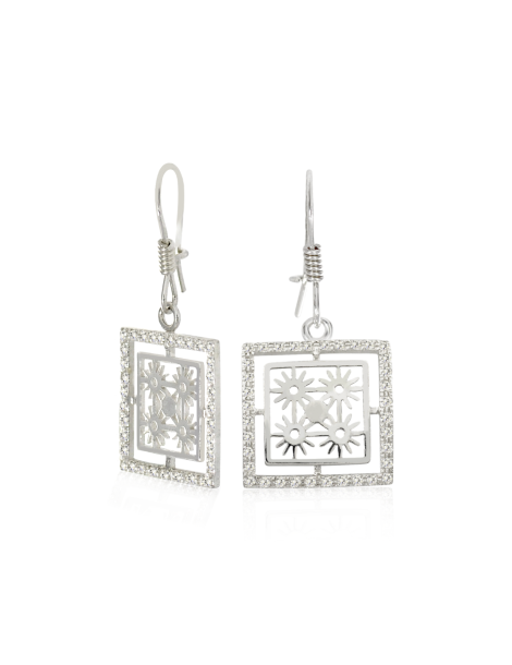 SREBRNY KOMPLET W SŁONECZNIKI PR. 925