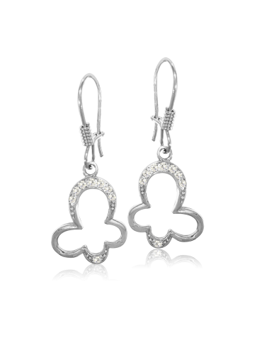 SREBRNY KOMPLET MOTYLKI Z CYRKONIAMI PR. 925