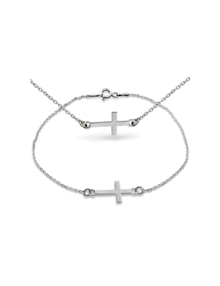 SREBRNY KOMPLET CELEBRYTKI KRZYŻYKI PR. 925