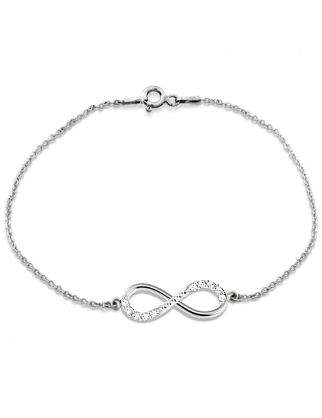 SREBRNY KOMPLET CELEBRYTKI ZNAK NIESKOŃCZONOŚCI INFINITY PR. 925