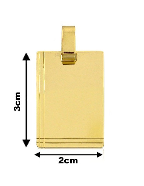 ZŁOTY WISIOREK NIEŚMIERTELNIK - BLASZKA Z NACIĘCIAMI PR. 585 + GRAWER