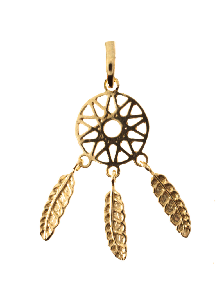 ZŁOTY AŻUROWY WISIOREK ŁAPACZ SNÓW ZŁOTO PR. 585