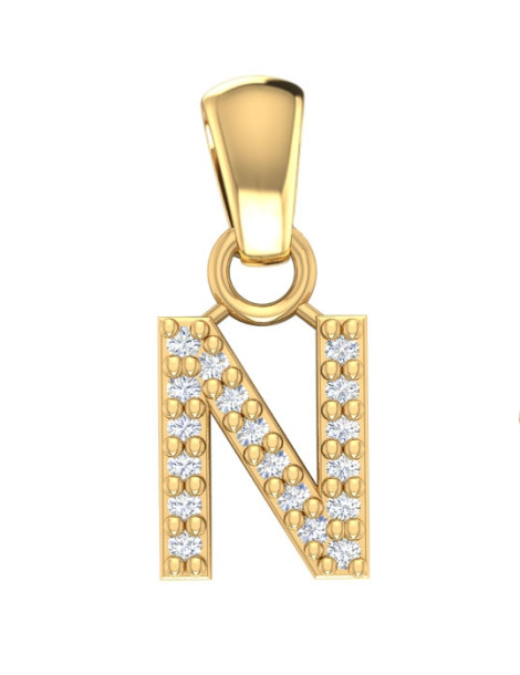 ZŁOTY WISIOREK LITERKA N PR. 333