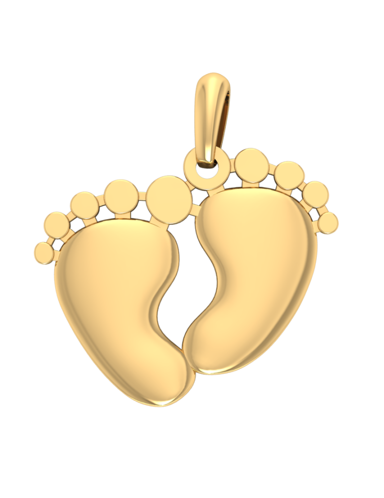 ZŁOTY WISIOREK STOPKI DZIECIĘCE PR. 585
