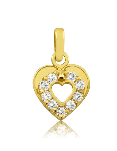 ZŁOTY WISIOREK SERDUSZKO Z CYRKONIAMI PR. 333