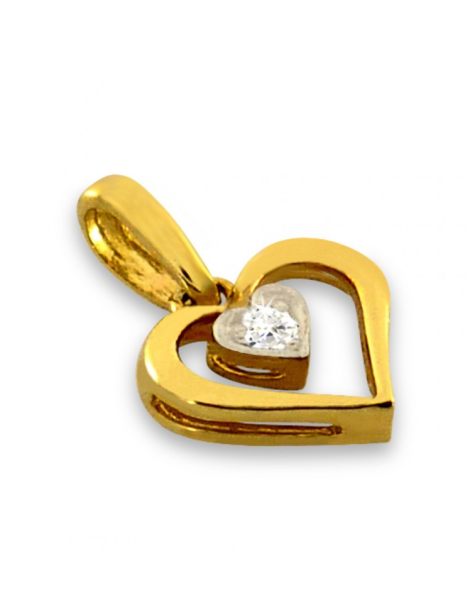 ZŁOTY WISIOREK SERDUSZKO Z CYRKONIĄ PR. 333