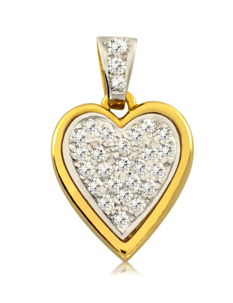 ZŁOTY WISIOREK SERDUSZKO Z CYRKONIAMI PR. 333