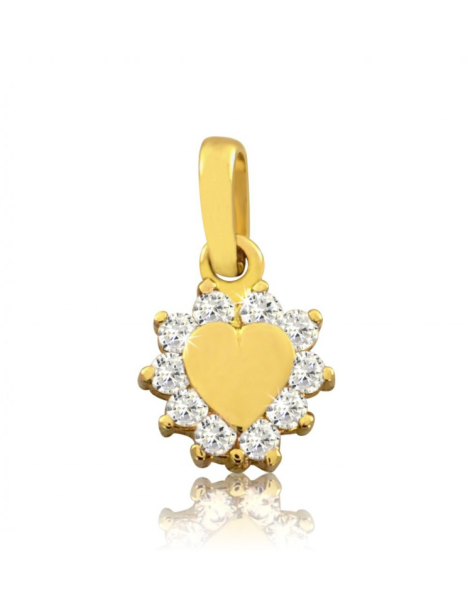 ZŁOTY WISIOREK SERDUSZKO Z CYRKONIAMI PR. 333