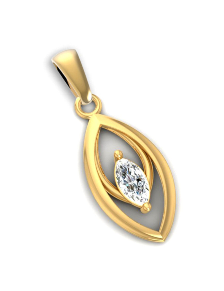 ZŁOTY WISIOREK ŁEZKA Z CYRKONIĄ PR. 585